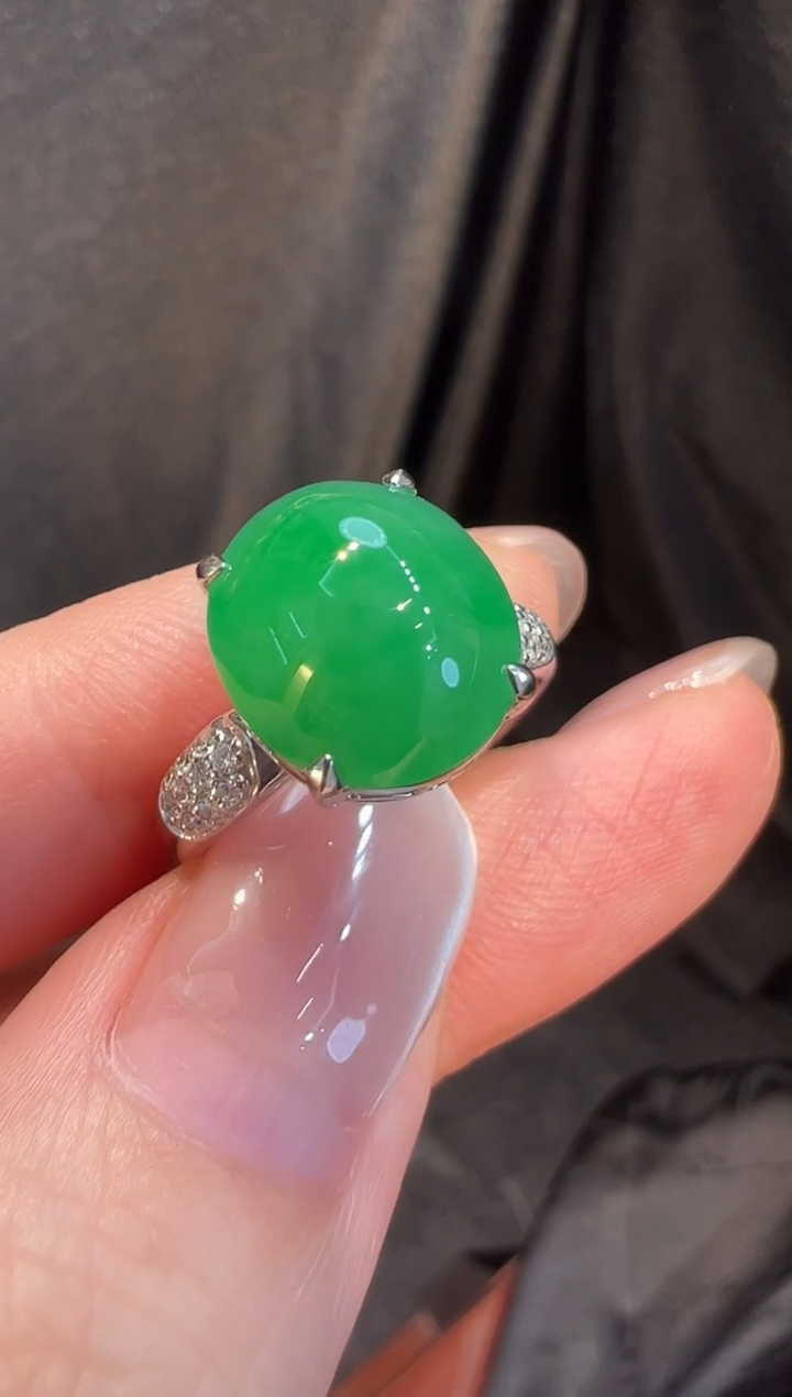 18K金镶嵌戒指翡翠L6戒指