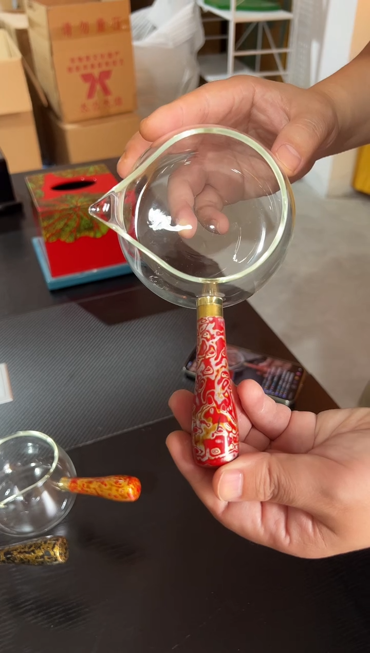 红银大漆把手公道杯（微瑕）-太古大漆