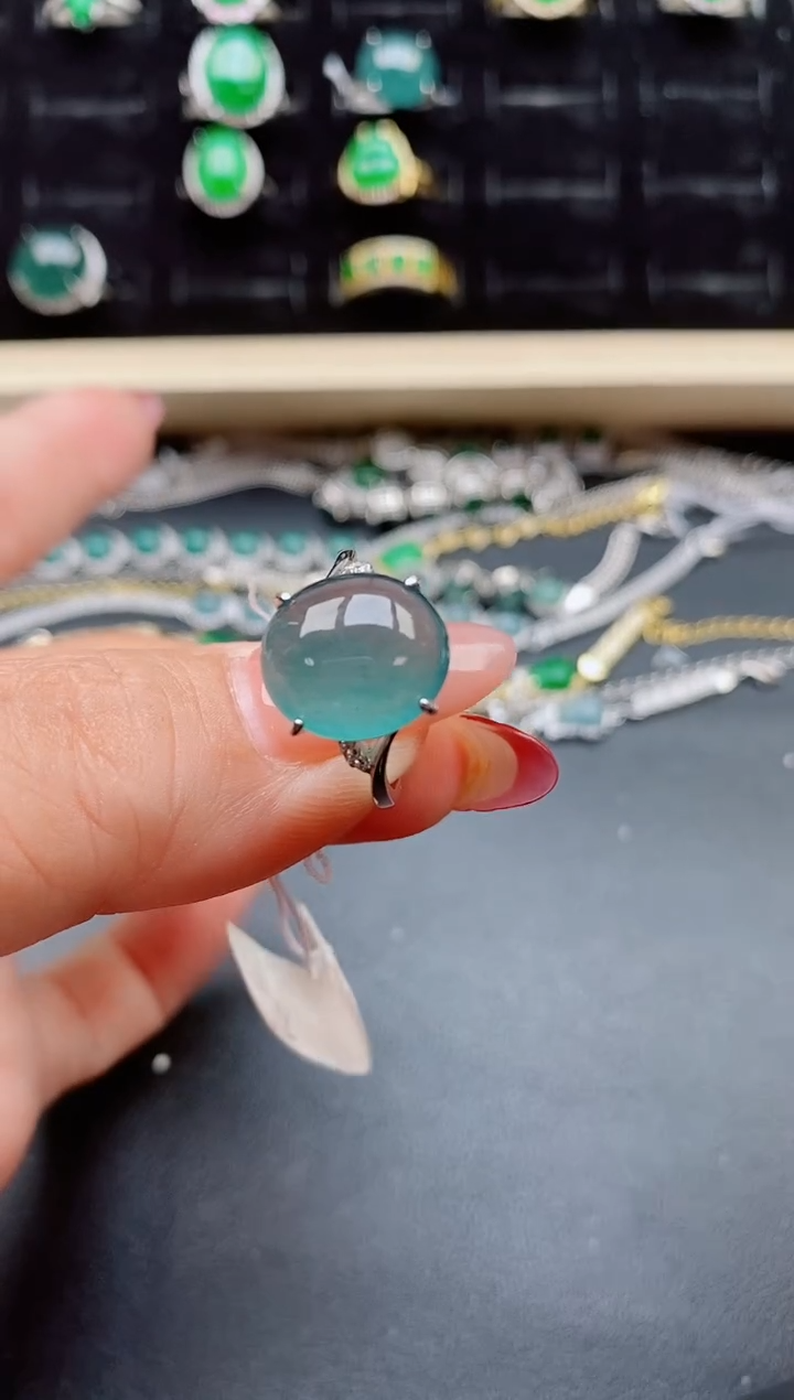 【闪购商品】翡翠戒指银S925镶嵌321321