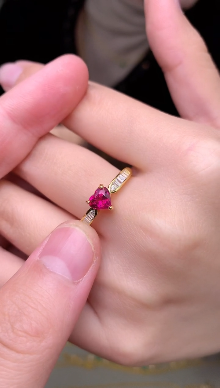 【闪购商品】碧玺戒指银S925镶嵌戒指