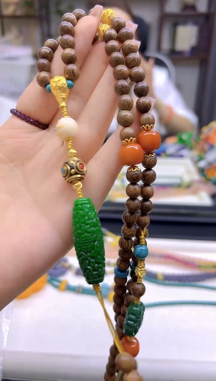 未镶嵌毛衣链蜜蜡DIY款M487