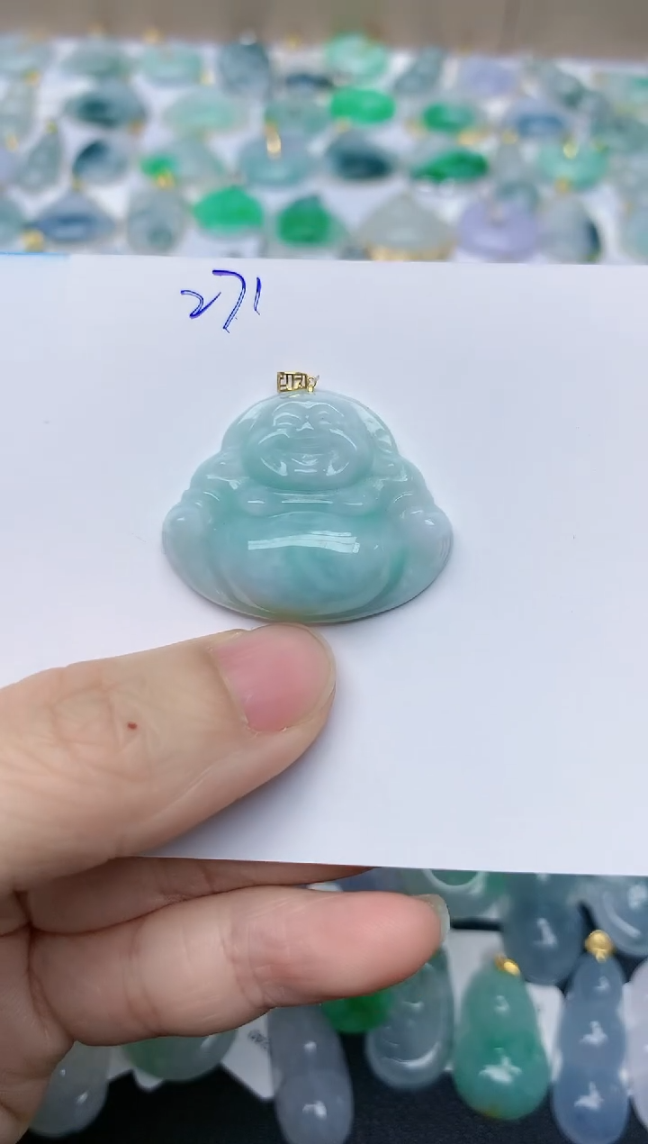 【闪购商品】翡翠颈饰18K金镶嵌天然翡翠A货    271