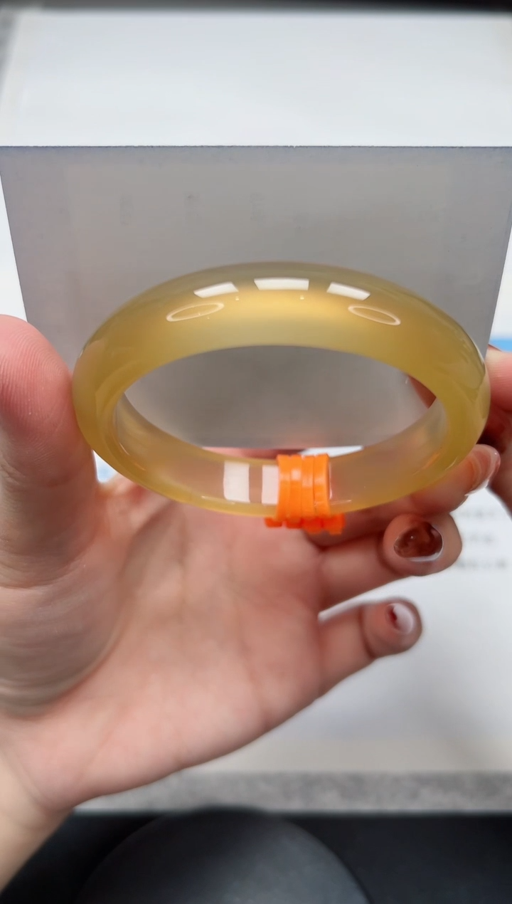 【闪购商品】玛瑙/玉髓手镯未镶嵌109/香槟58.5