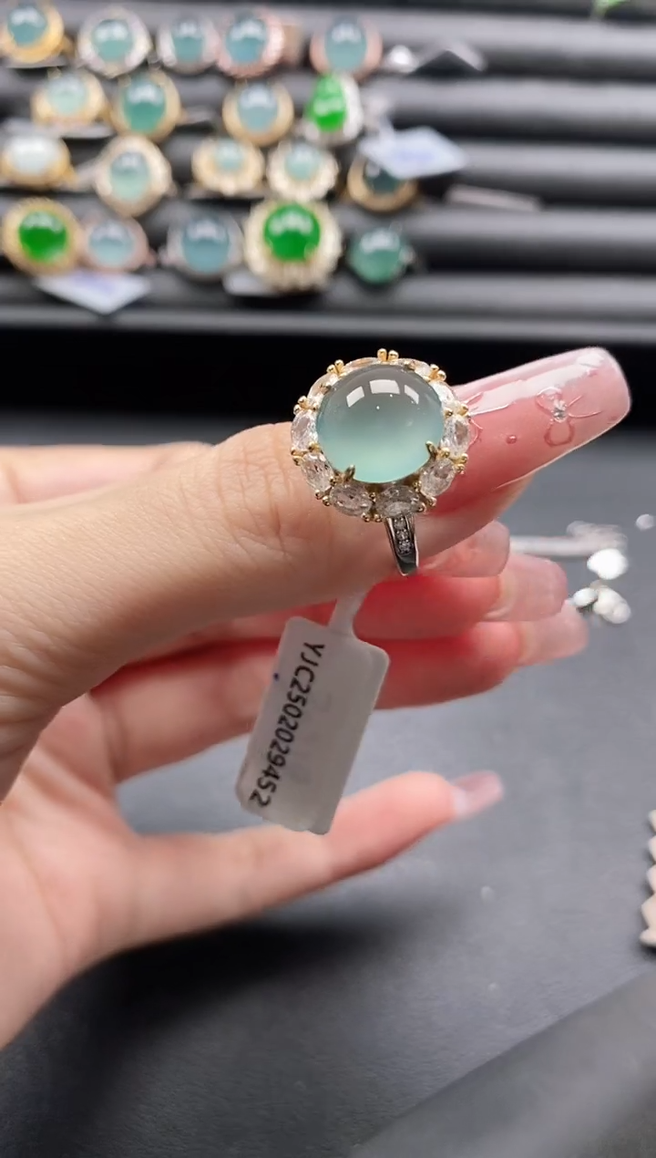 【闪购商品】翡翠戒指银S925镶嵌1111