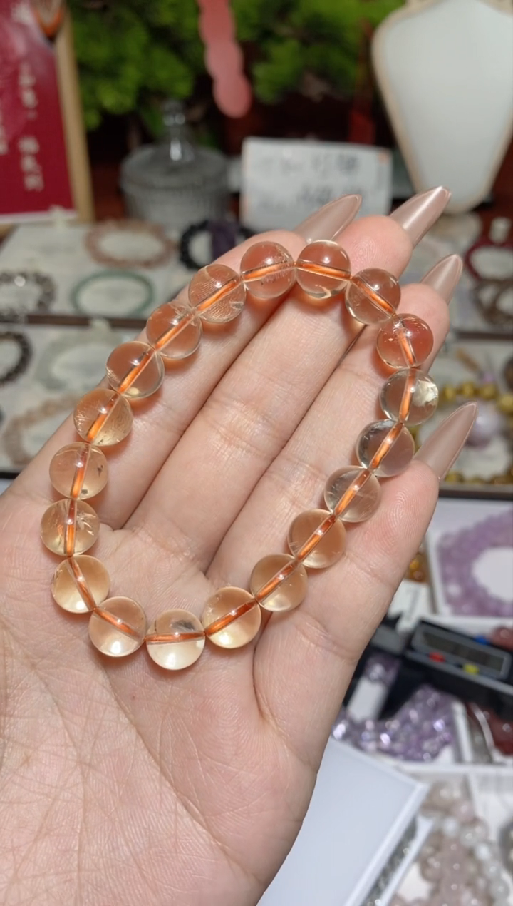 【闪购商品】水晶手串未镶嵌巴西黄水晶10mm+