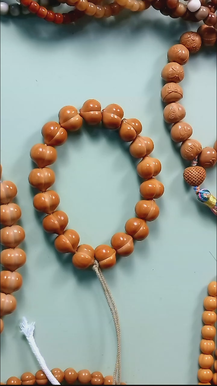 手串猴头核桃。纯手工定制款翘桃-微瑕放漏（放漏款不退）