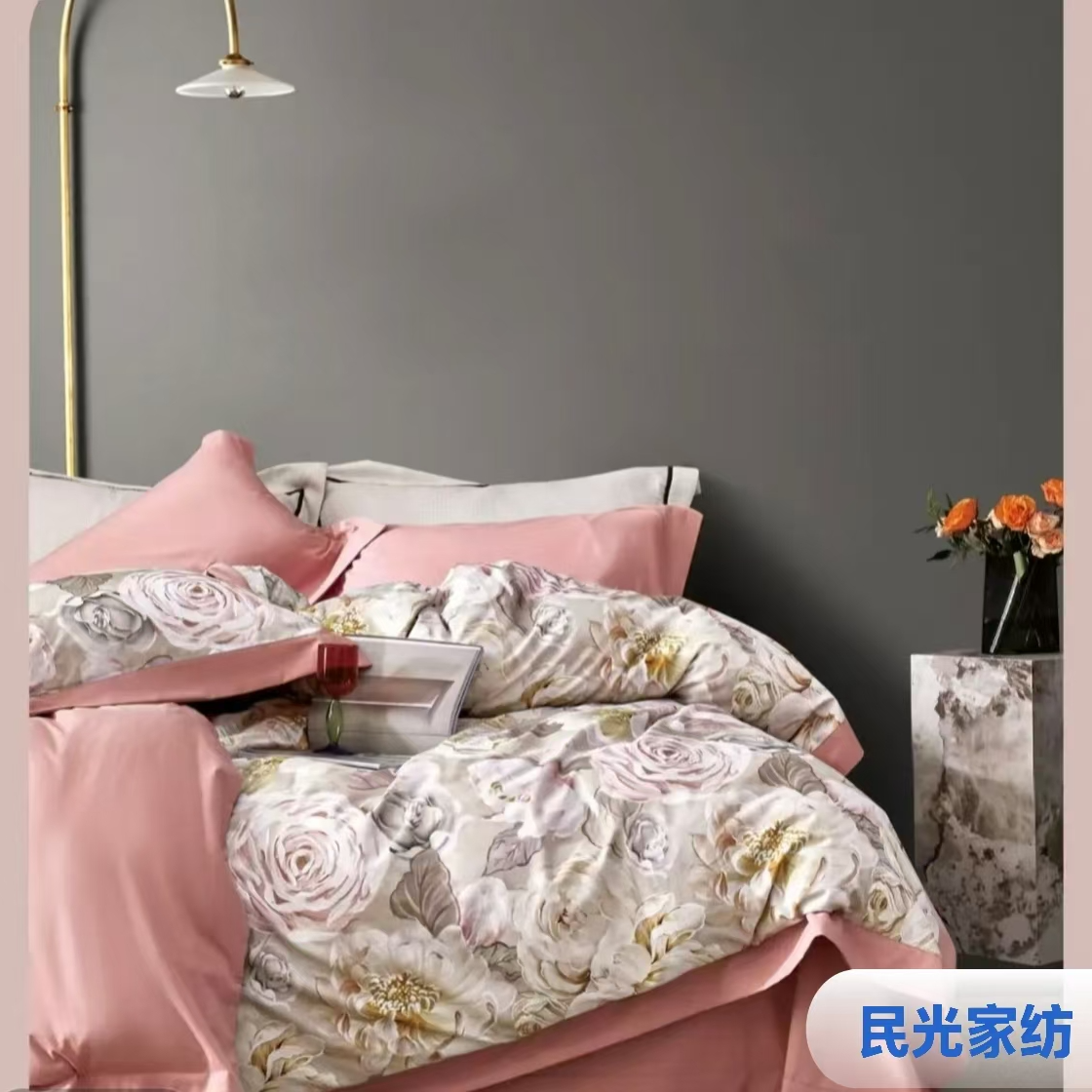 【高支枕套被套】民光60支新疆长绒棉亲肤被套单件素色夏季简约轻奢