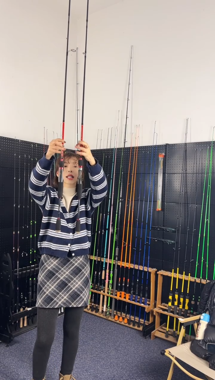 2.1m碳素红怪2.28米ML直柄（瑕疵尾货竿，没有售后，介意勿拍）