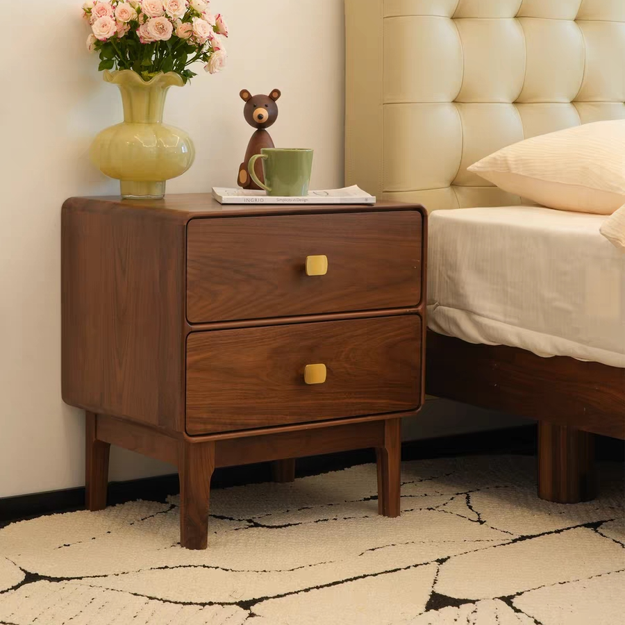 柚尊 北美黑胡桃木--床头柜