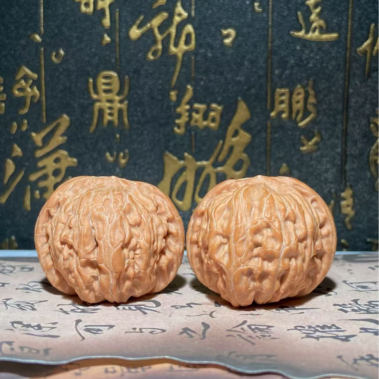 An15文玩核桃把件磨盘边37肚37高30