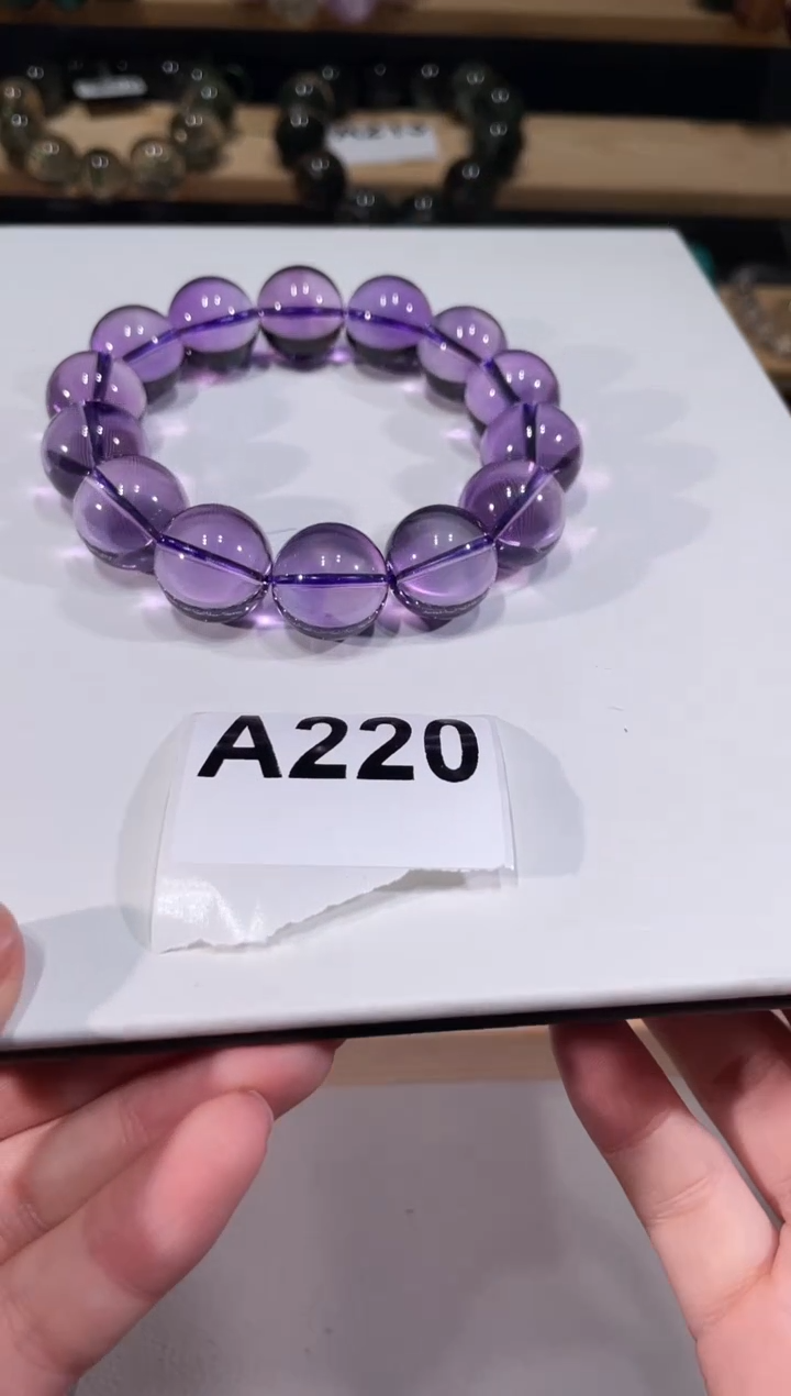 未镶嵌手链水晶A220紫水晶手链17