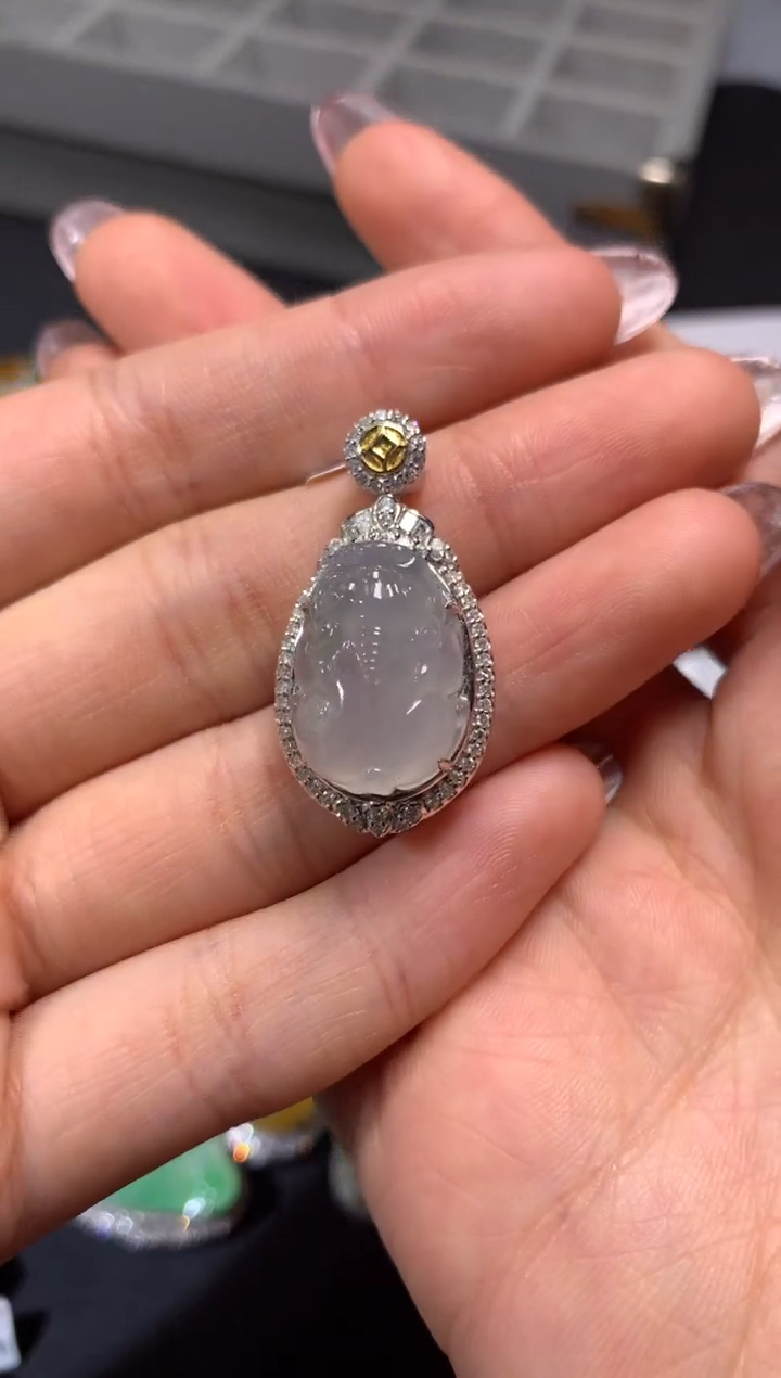 【闪购商品】翡翠18K金镶嵌吊坠(不含链)吊坠