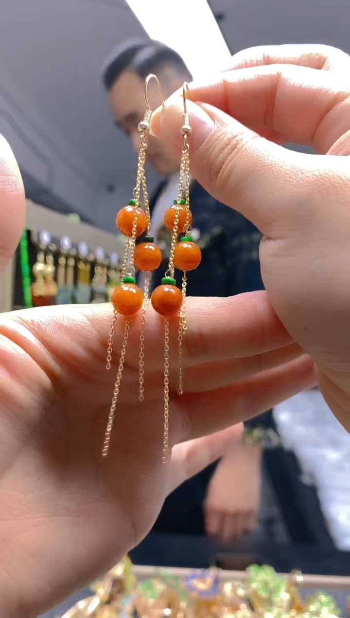 【闪购商品】翡翠耳饰合金0122翡翠耳钩