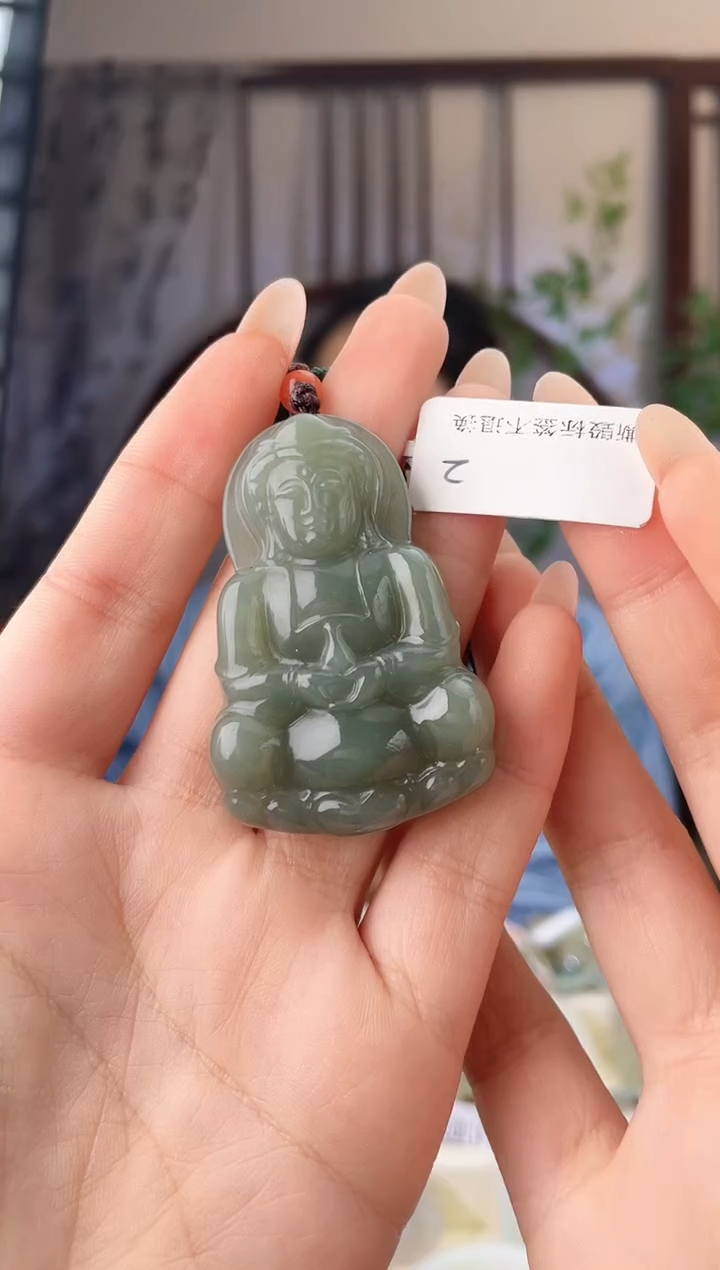 颈饰未镶嵌和田玉观音 无