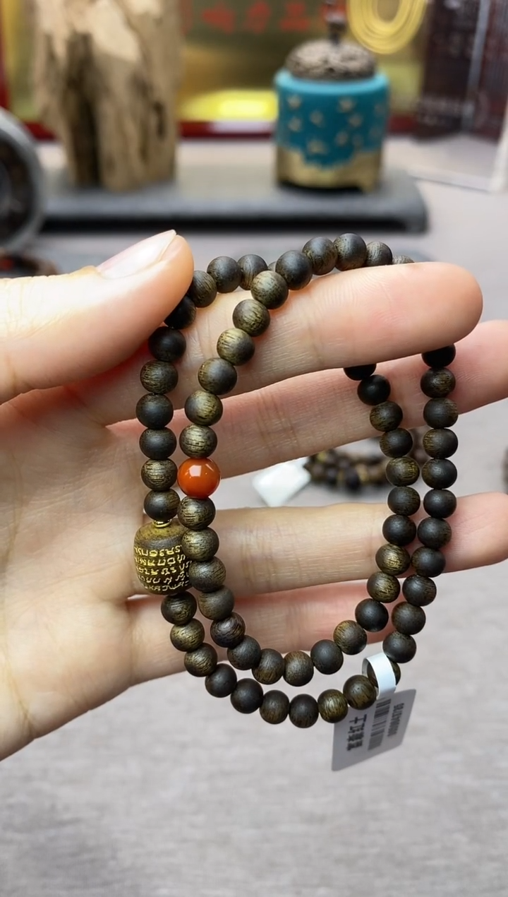 【闪购商品】沉香手串富森红土05沉水+红土五条+配饰两圈款