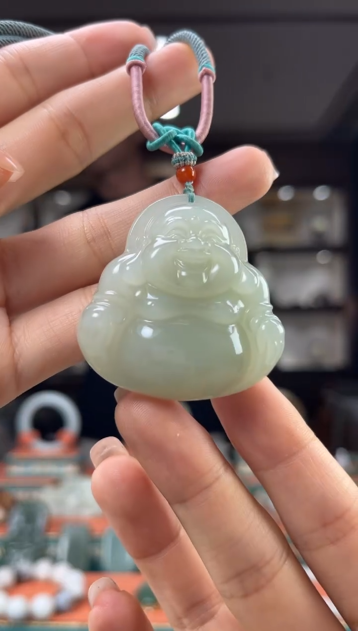 和田玉未镶嵌颈饰佩佩45mm左右