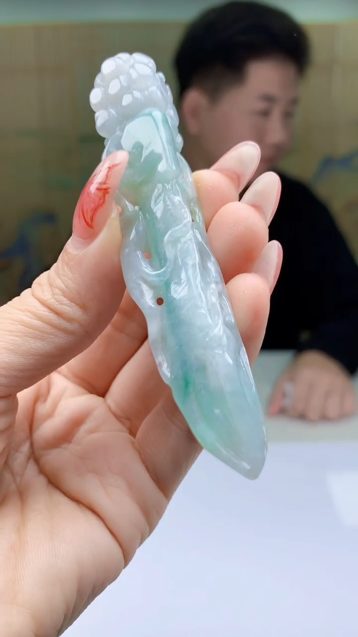 【闪购商品】定制翡翠未镶嵌4917ty-毛货挂件82