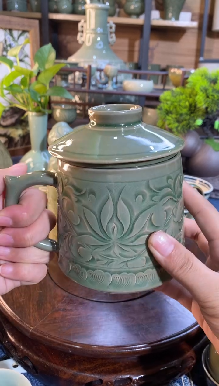 【闪购商品】900090手工刻花 茶漏杯1只微瑕