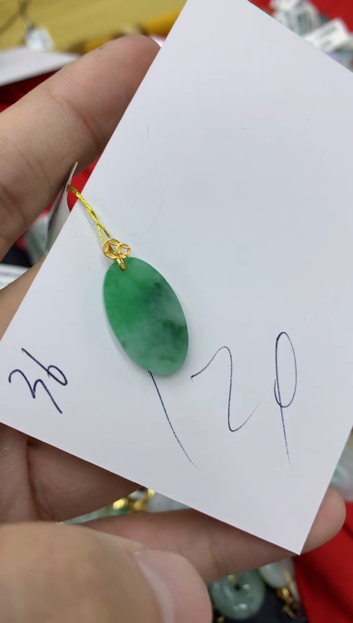 【闪购商品】翡翠颈饰18K金镶嵌号链接111111111