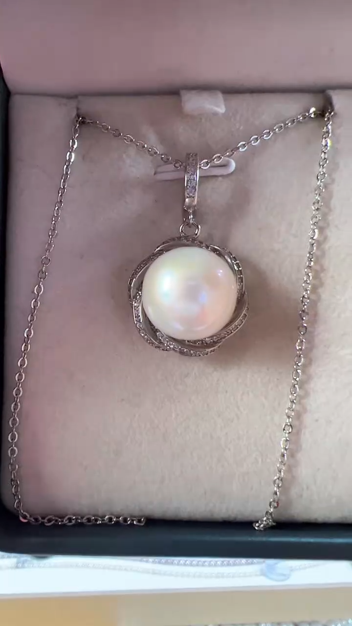 【闪购商品】淡水珍珠吊坠(赠链)未镶嵌万能鸟巢白雪吊坠