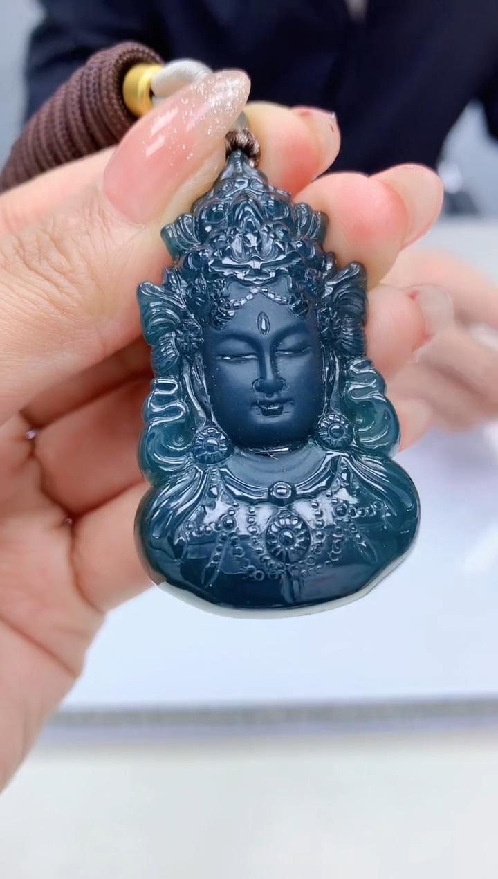 【闪购商品】定制翡翠未镶嵌4990MM-毛货挂件121