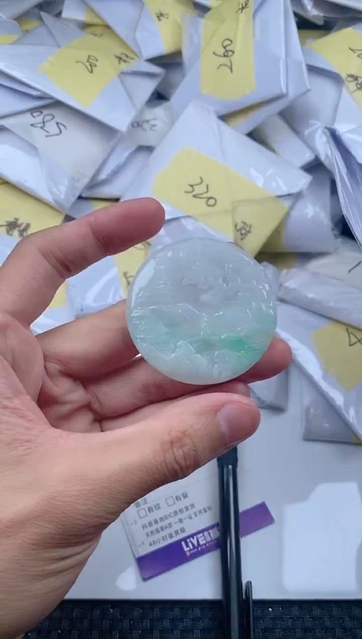 翡翠未镶嵌颈饰         