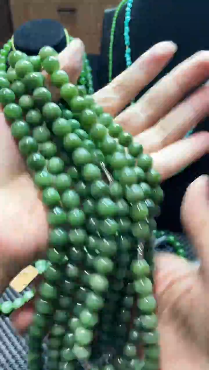 颈饰未镶嵌和田玉和田玉碧玉项链10mm