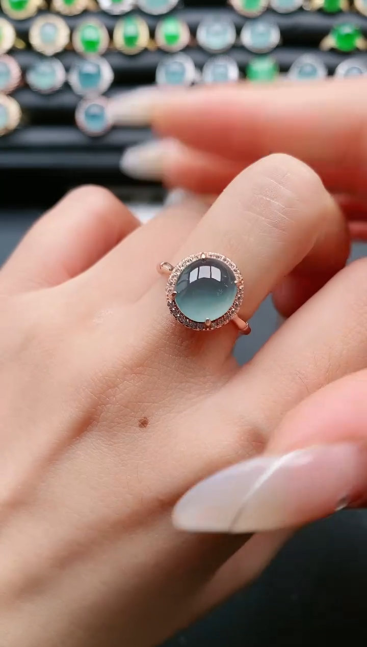 【闪购商品】翡翠戒指银S925镶嵌1111111