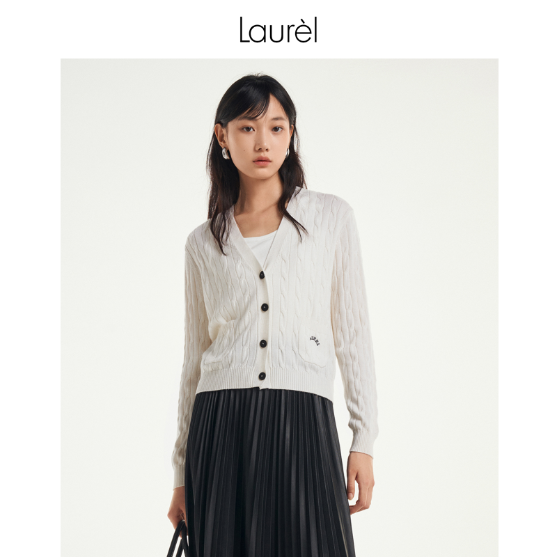 【粉丝专享】Laurel春新款经典纽花针织开衫LWL351M01000