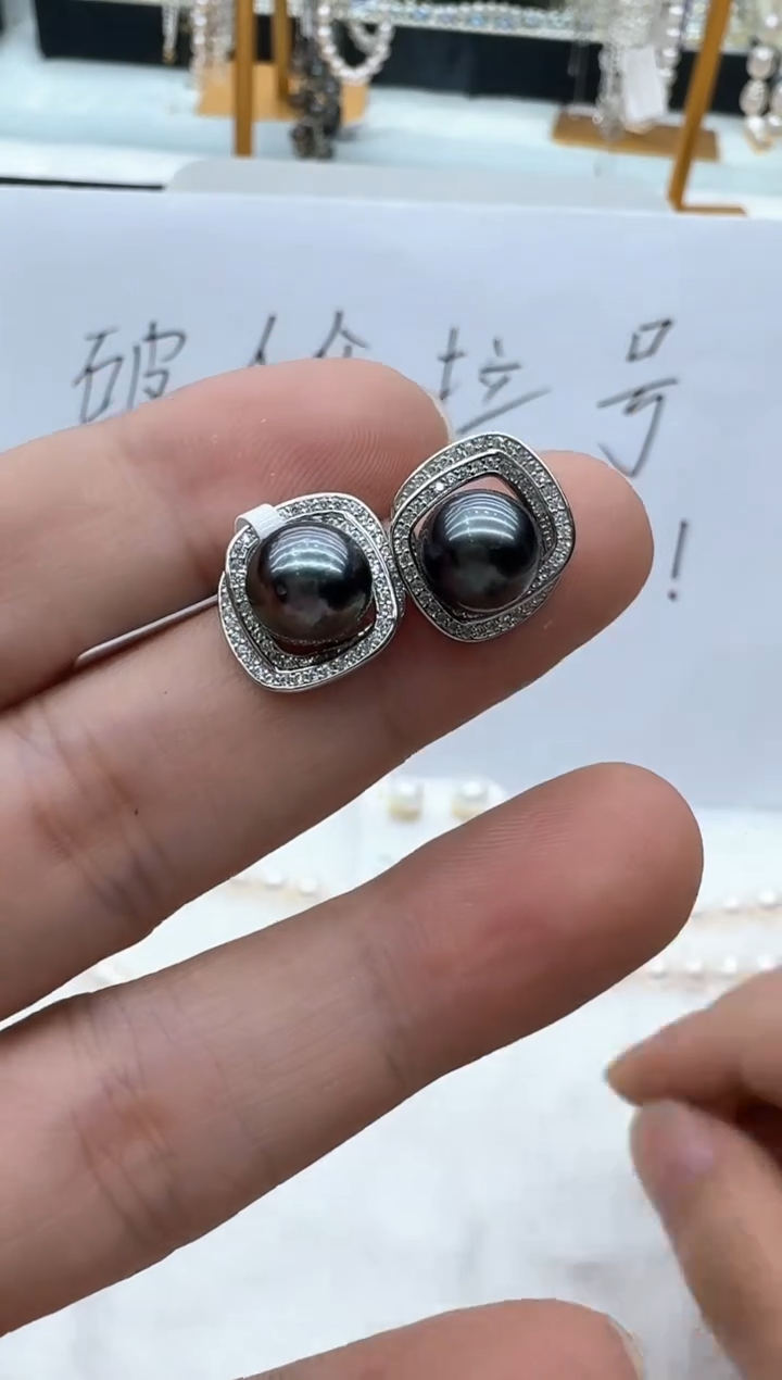 【闪购商品】海水珍珠耳饰银S925镶嵌清货