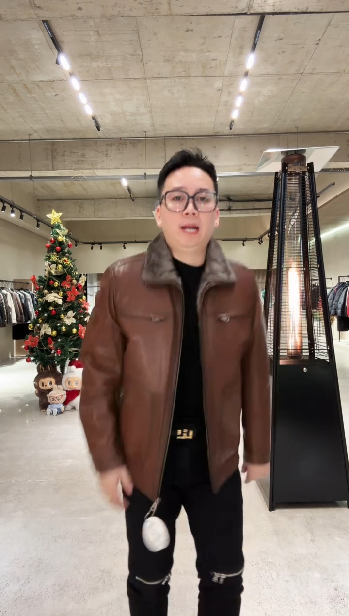 男士水貂真皮夹克 54码（160-175斤）