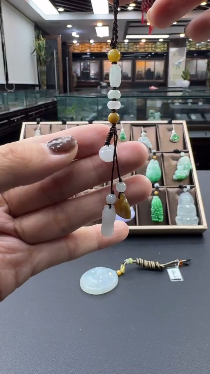 未镶嵌挂件翡翠手机挂