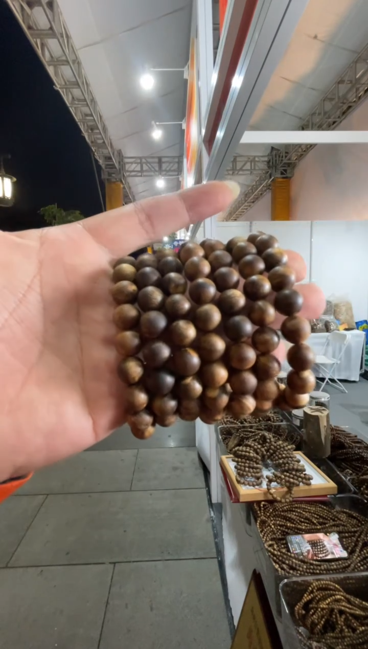 沉香手串海南沉香虎斑棋1.0规格圆珠单圈多样性发一