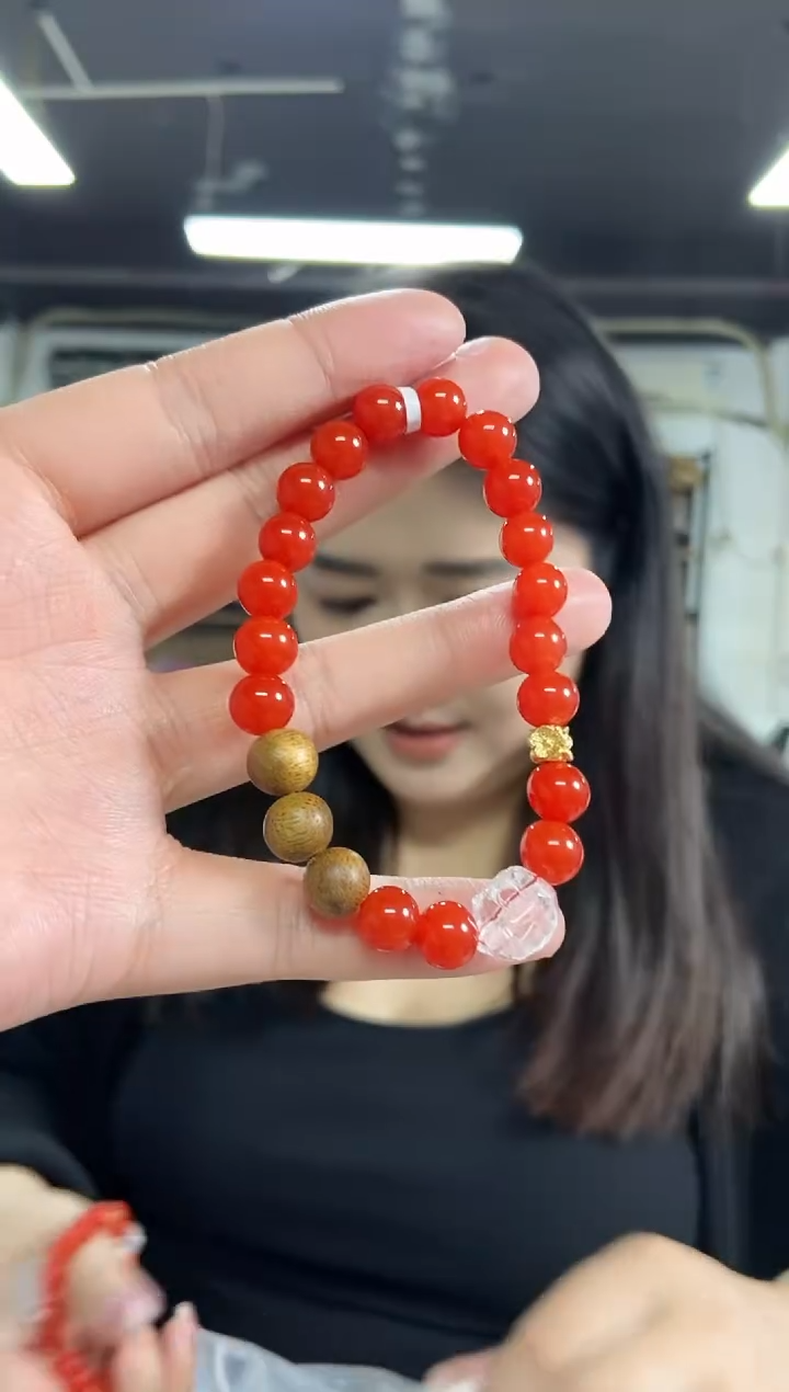 【闪购商品】南红玛瑙手串未镶嵌多样性发其一颜色微差