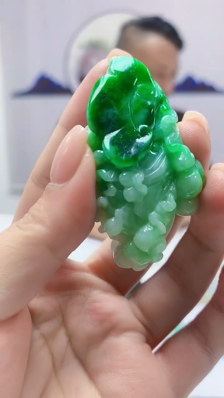 【闪购商品】定制翡翠未镶嵌4969ms-毛货57白菜