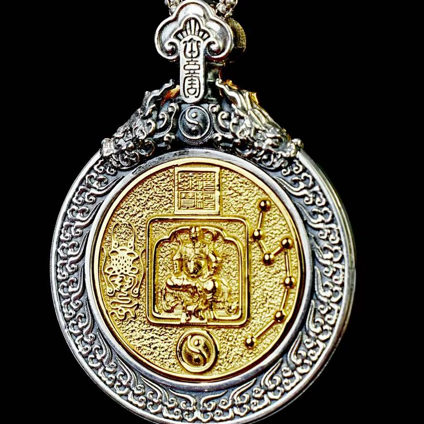 吊坠925银 武当山发货-永乐真武五x宝牌 S0328-01