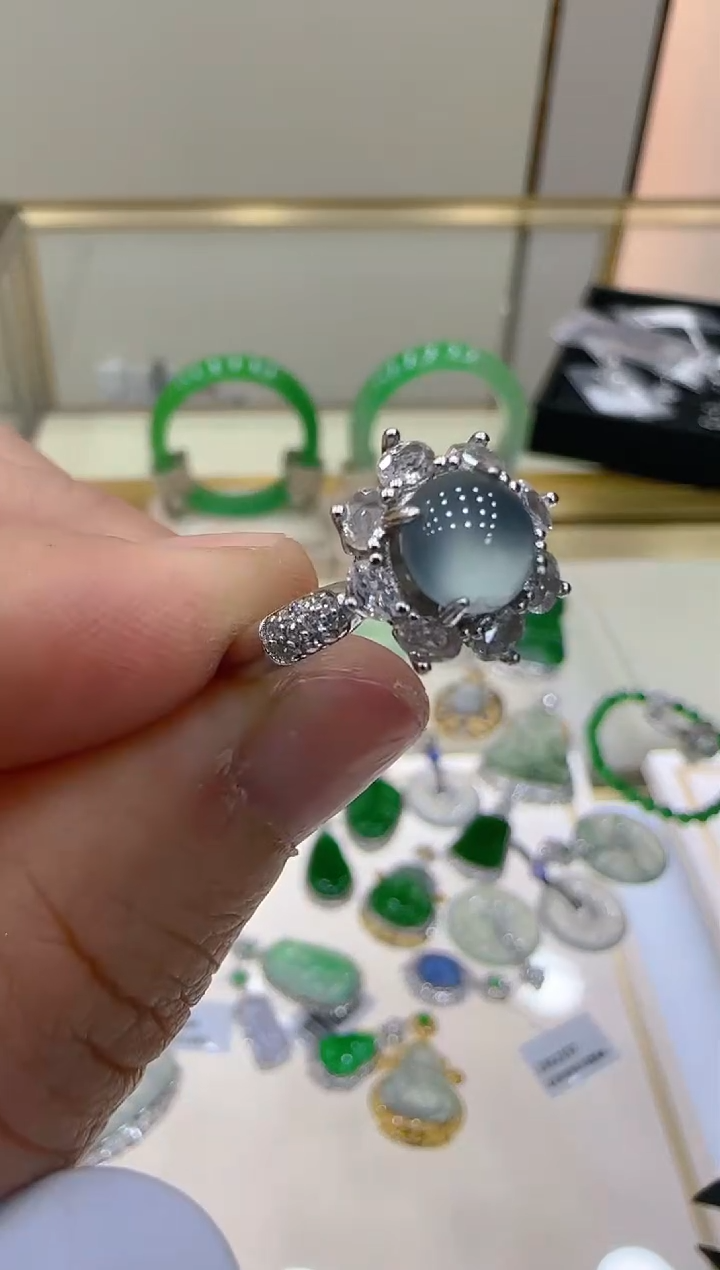 【闪购商品】翡翠戒指银S925镶嵌多样性团购发一件