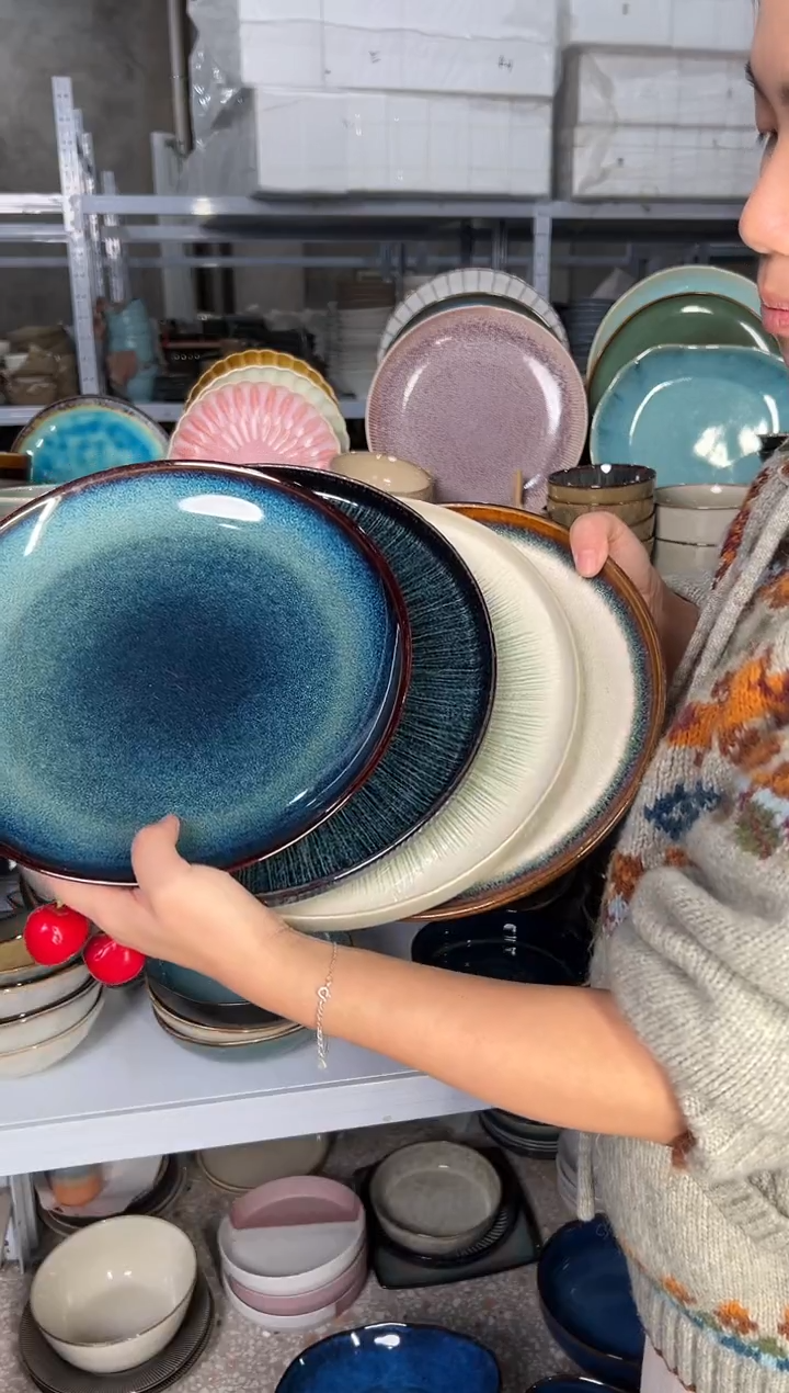 陶瓷外贸尾货瑕疵满20包邮X4大盘