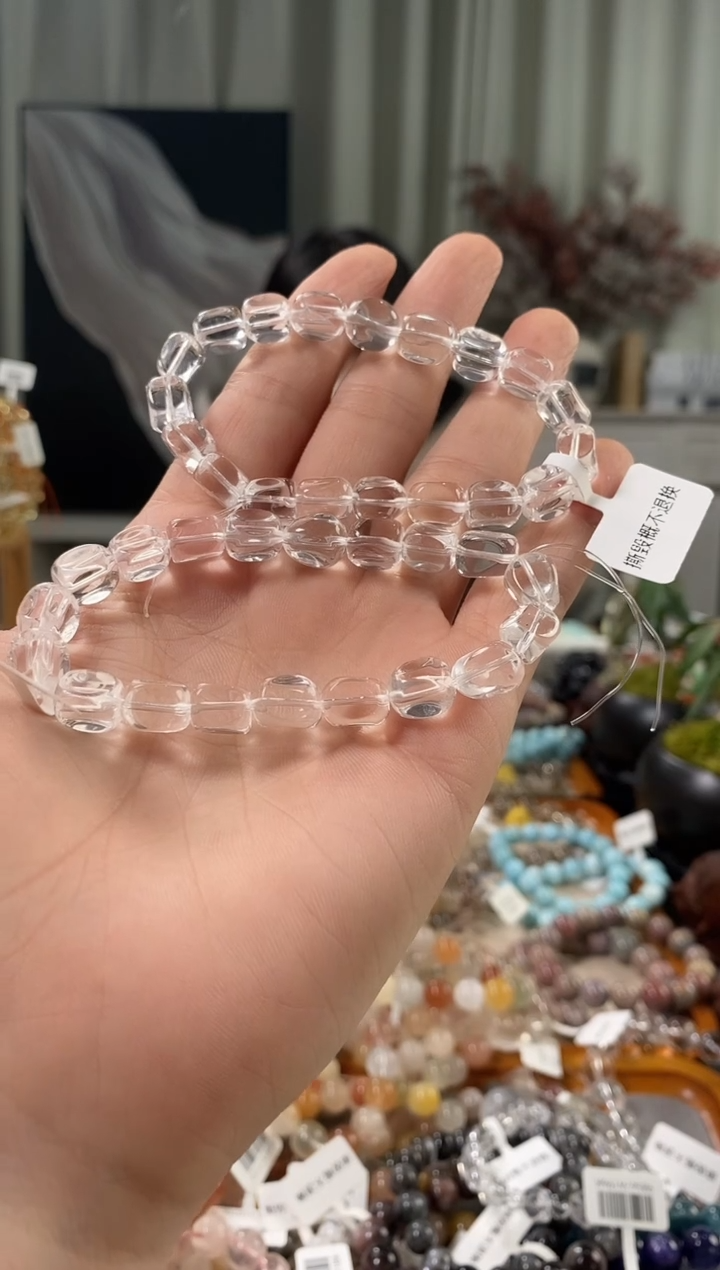 未镶嵌手链水晶杳**星白水晶