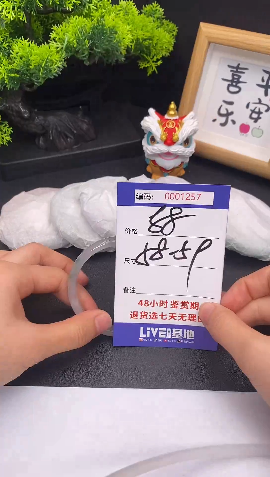 未镶嵌手镯翡翠0003257