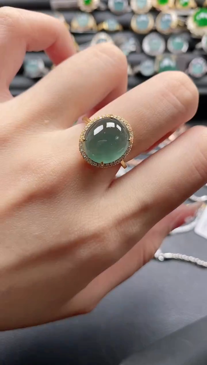 【闪购商品】翡翠戒指银S925镶嵌1111
