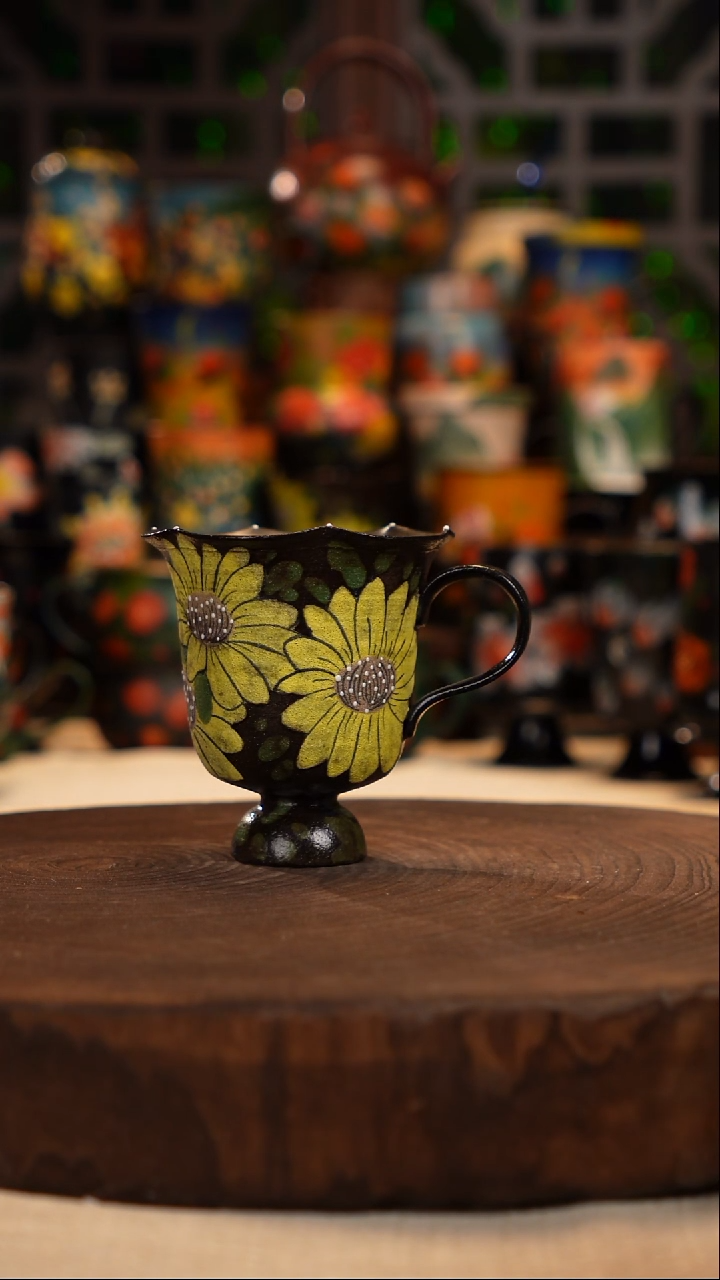 油画   手绘釉下彩   杯子