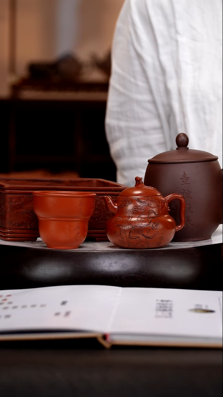 茶壶紫砂WHJ20福禄景舟红泥150cc