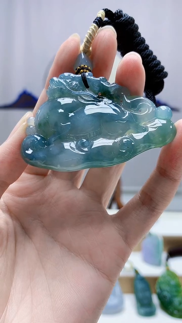 未镶嵌定制翡翠4898zm-毛货挂件119