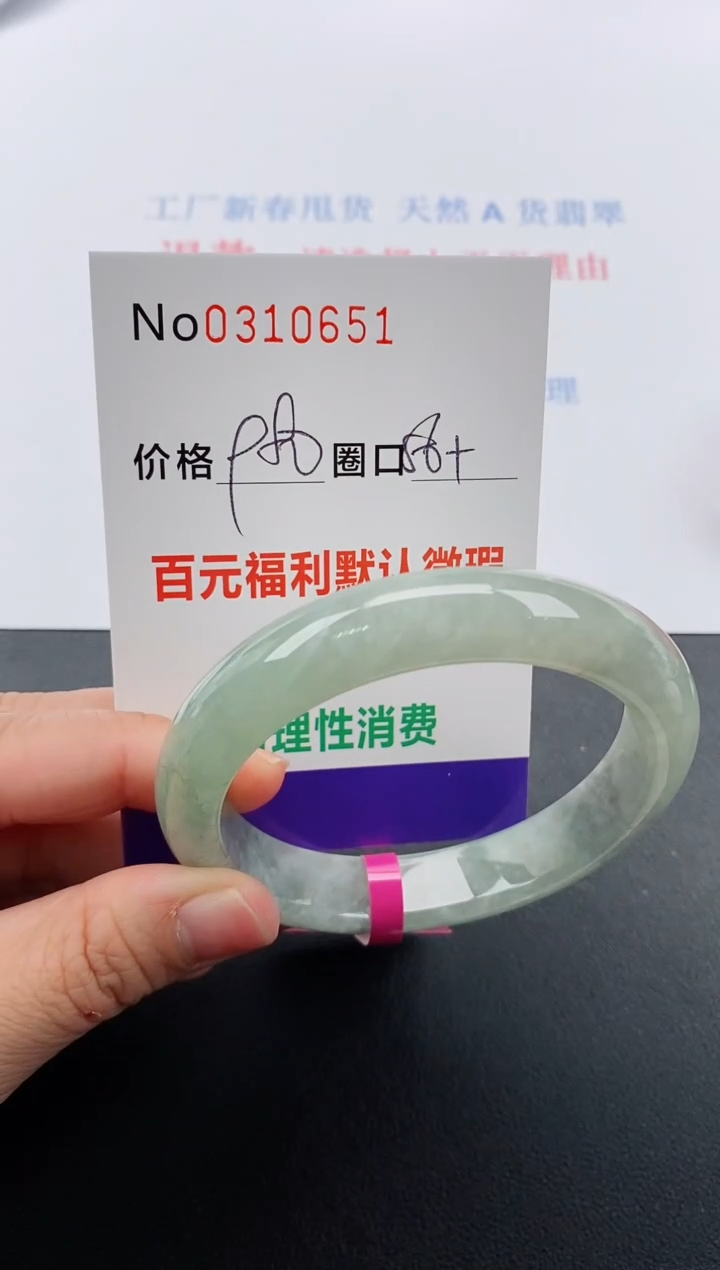 【闪购商品】翡翠手镯未镶嵌天然A货翡翠0310651