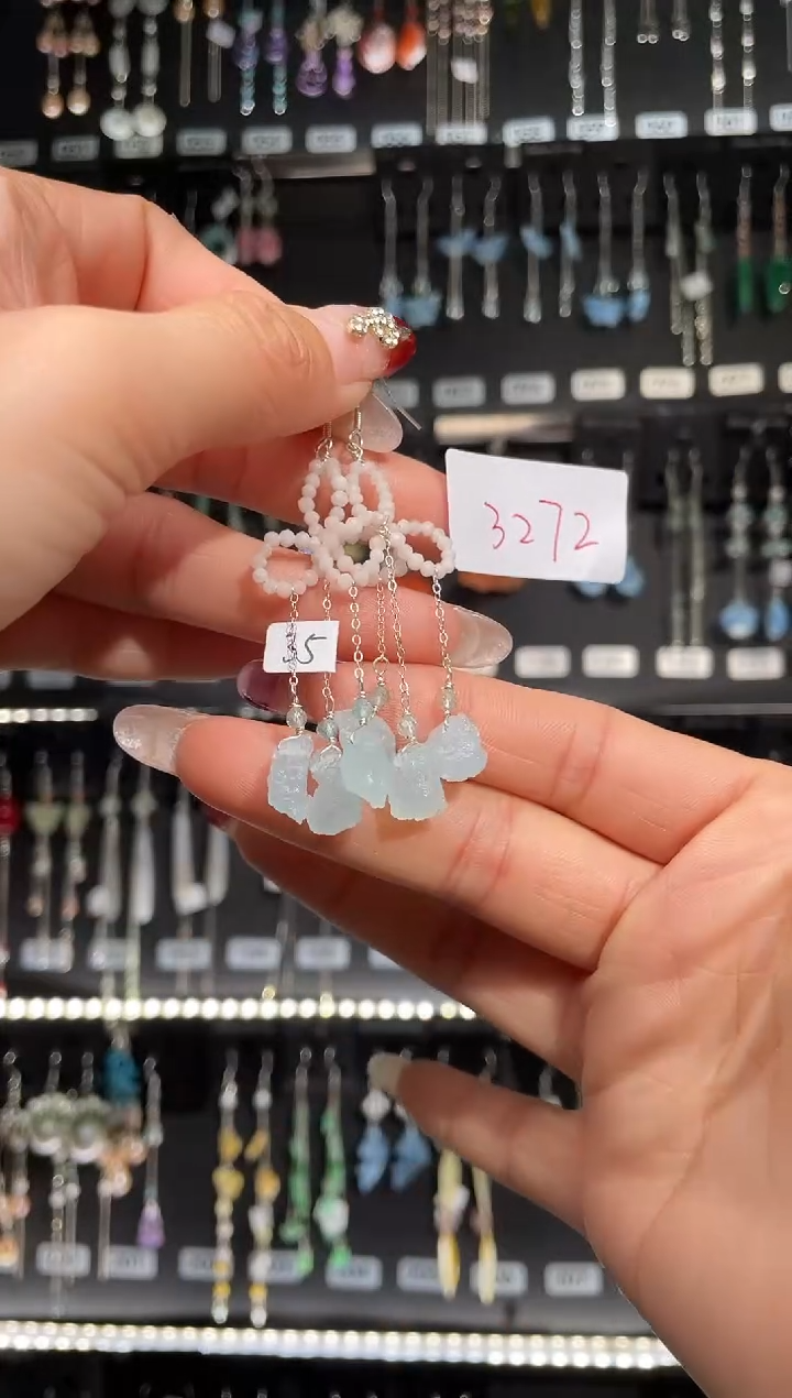 【闪购商品】紫晶耳饰银S925镶嵌喜欢拍