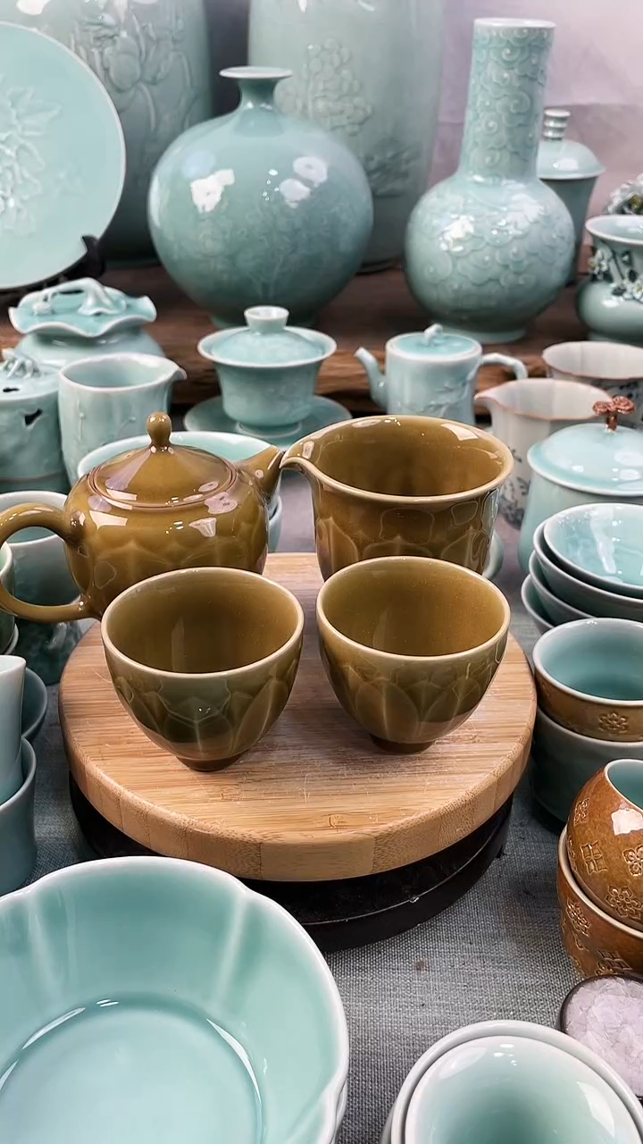 【闪购商品】1壶1公道2杯 特价 微瑕 慧仙青瓷