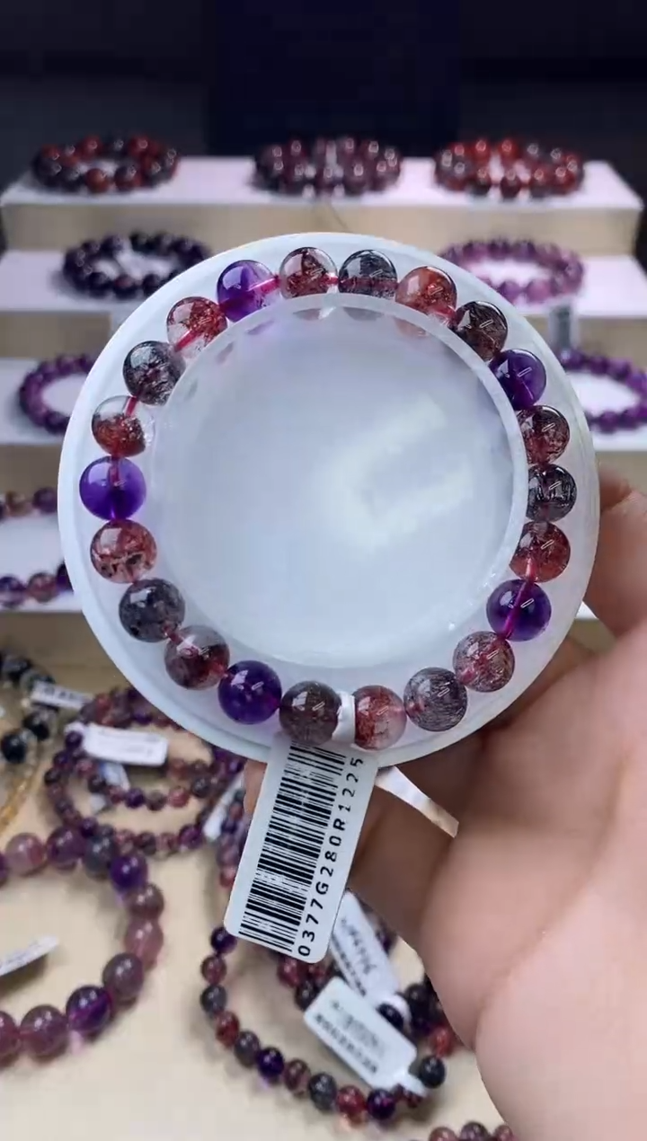 【闪购商品】水晶手链未镶嵌黑加仑超七单圈8m+