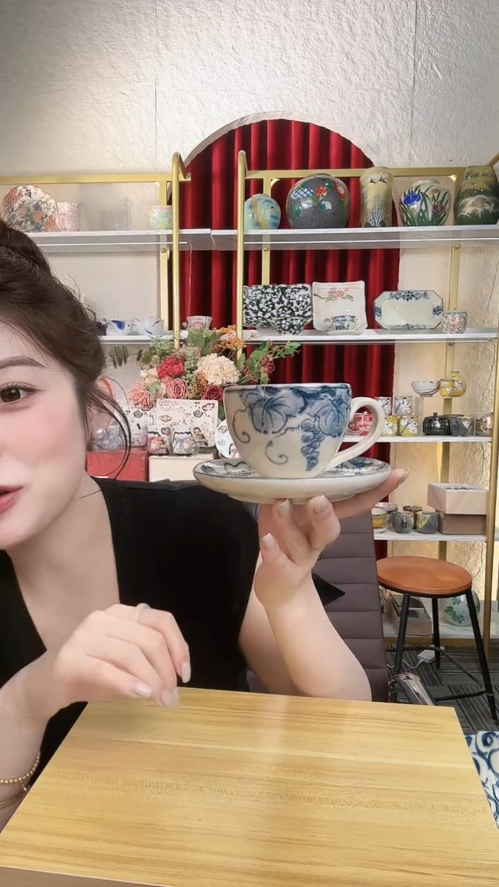 盘宗山窑葡萄一杯一碟