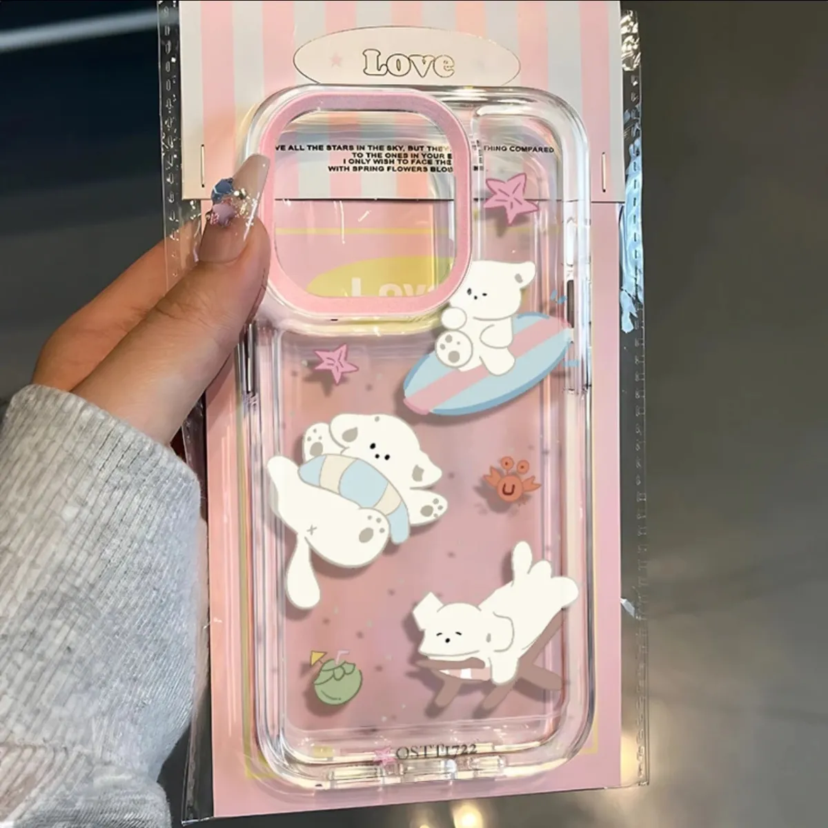 冲浪小狗适用于苹果iphone16/15promax软壳大孔手机壳全包保护壳